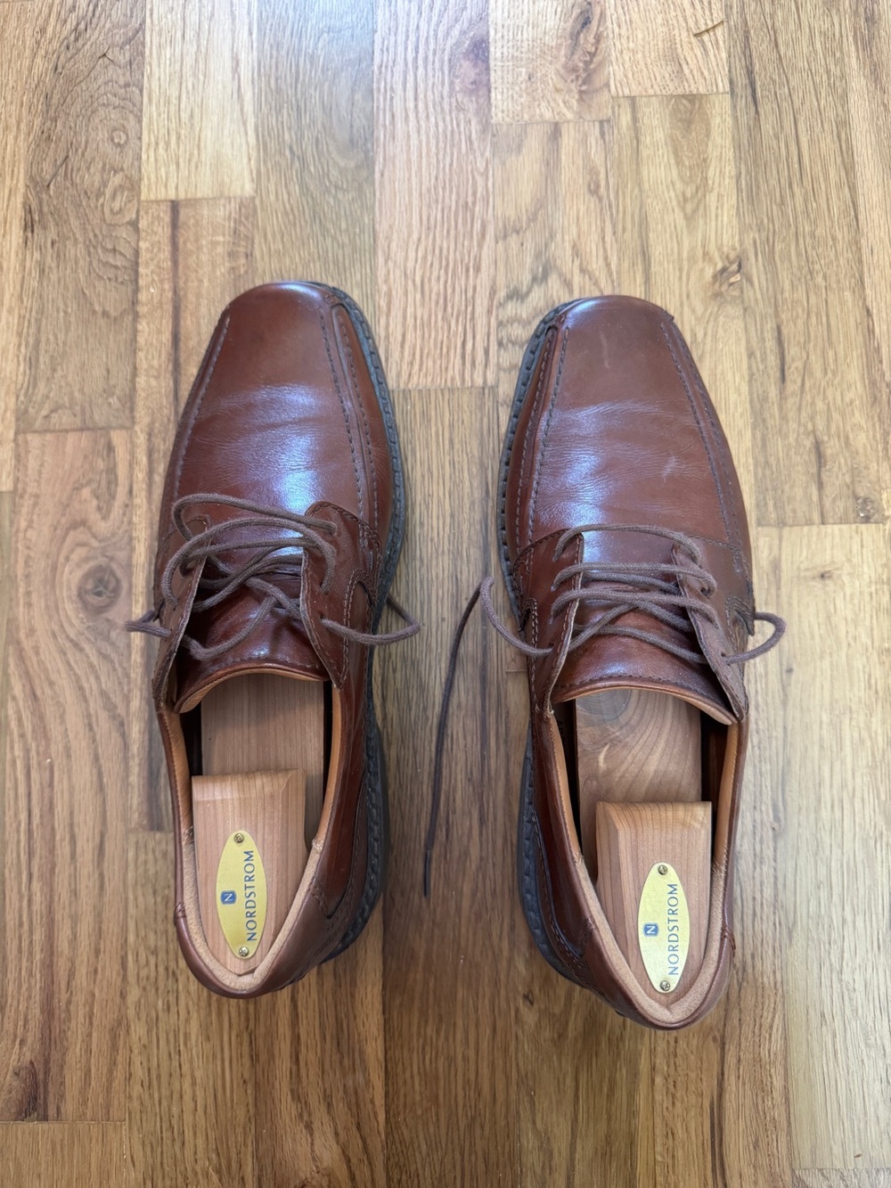 Ecco Men's Brown Leather Derby Lace-Ups